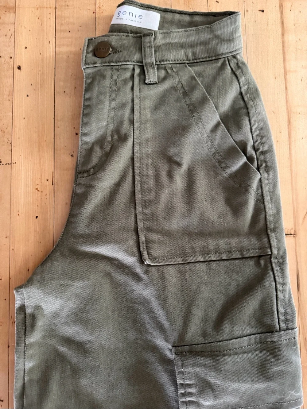 Olive Wide-Leg Pants - W24